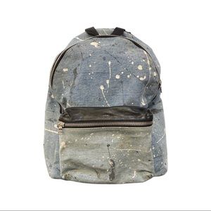 AMIRI PAINT SPLASH DISTRESSED DENIM BACKPACK